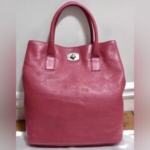 FURLA Appaloosa Bag - Raspberry/Dark Pink Pebbled Leather
